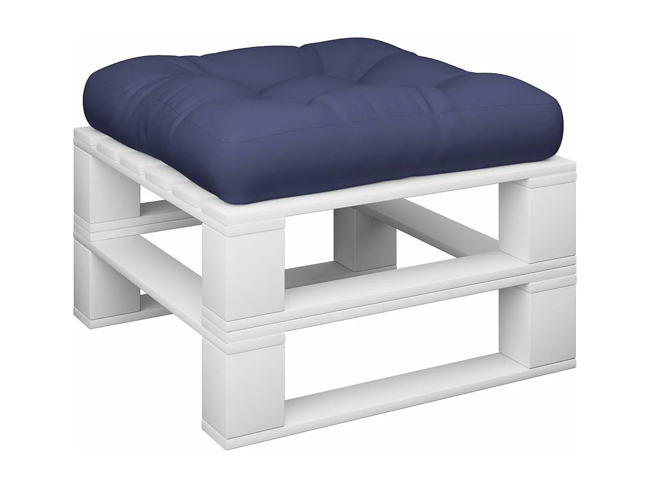 Cuscino per Pallet Blu Marino 60x60x12 cm in Tessuto