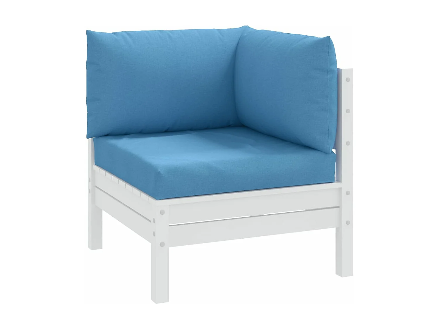 Coussins de palette lot de 3 bleu mélangé tissu