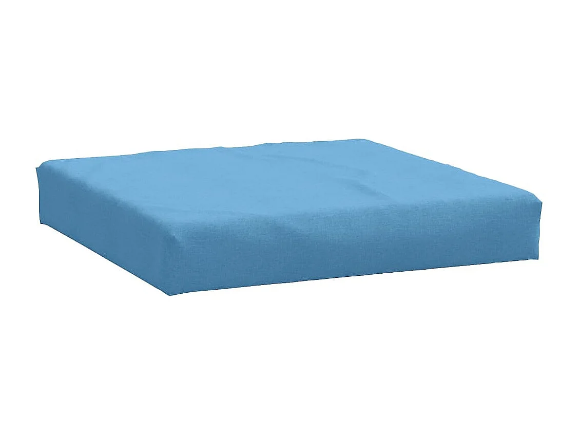 Coussins de palette lot de 3 bleu mélangé tissu