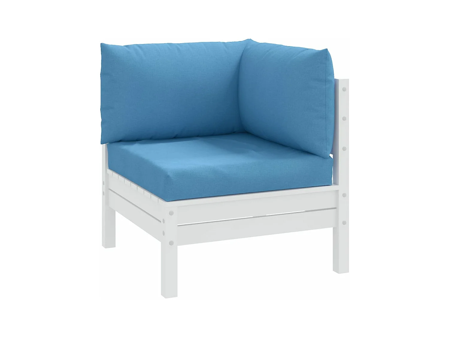 Cuscini per Pallet 3 pz Blu Mélange in Tessuto