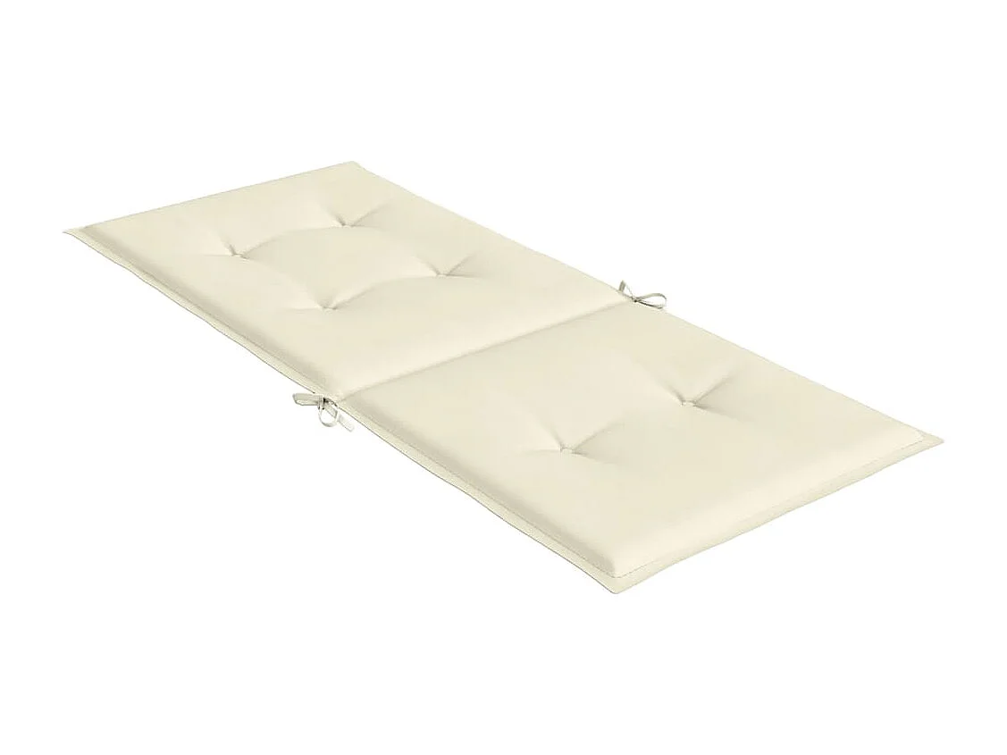 Almofadões para cadeiras altas de jardim 2 pcs tecido creme