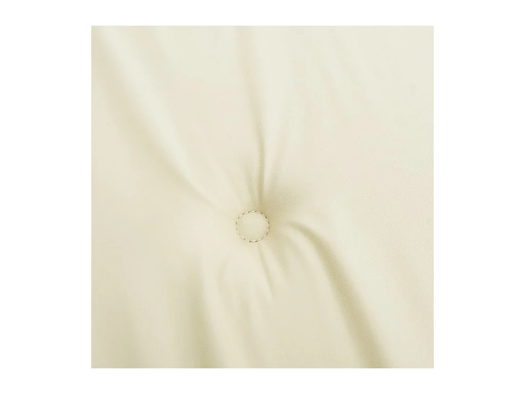 Coussins de chaise de jardin dossier haut lot de 2 crème tissu