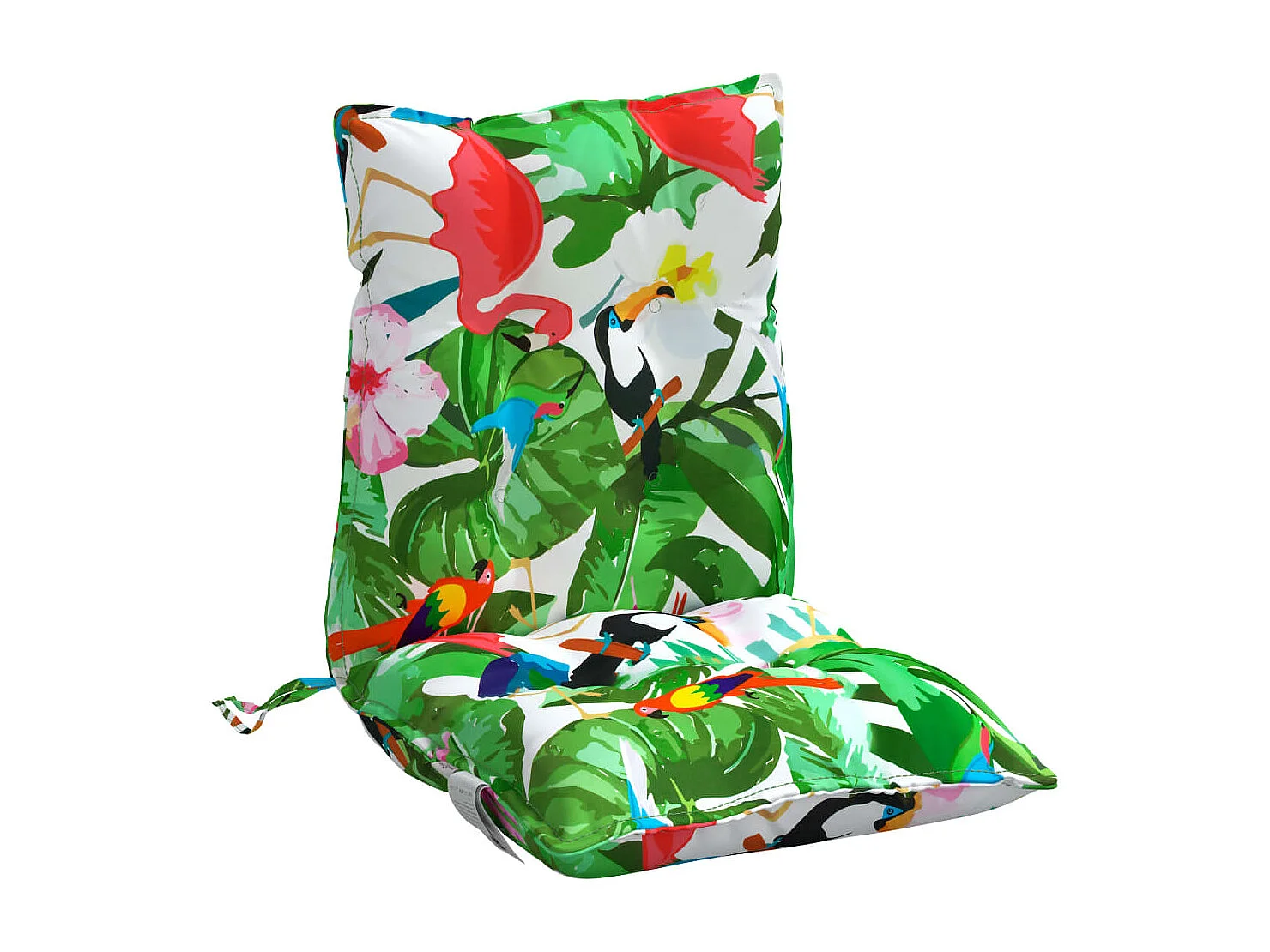 Cuscini Sedia Schienale Basso 2pz Multicolore in Tessuto Oxford