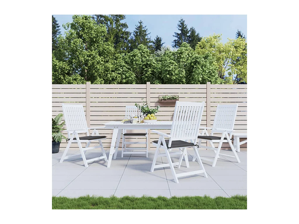 Cuscini per Sedia 4 pz Antracite 50x50x3 cm in Tessuto Oxford
