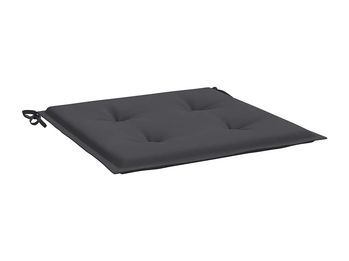 Coussins de chaise de jardin lot de 4 anthracite 50x50x3 cm