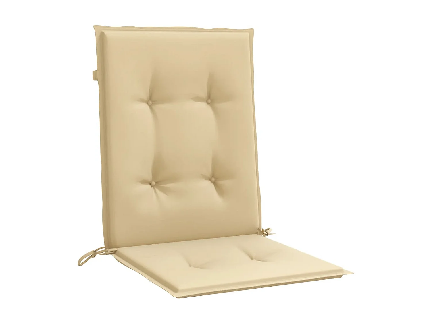 Coussins de chaise à dossier bas lot de 4 beige mélangé tissu