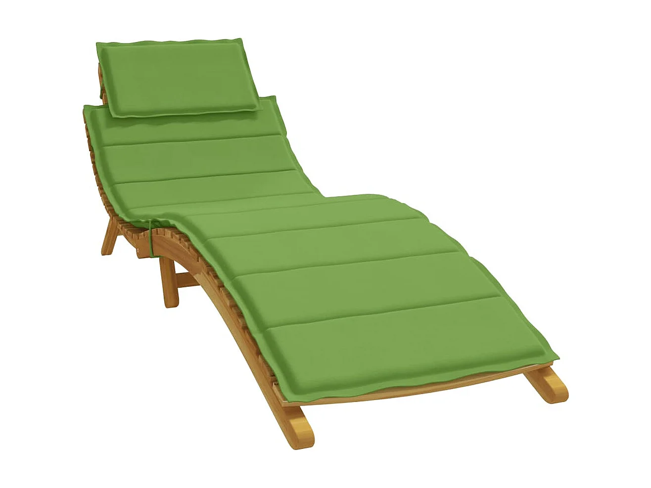 Cuscino per Lettino Prendisole Verde Mélange 186x58x3cm Tessuto