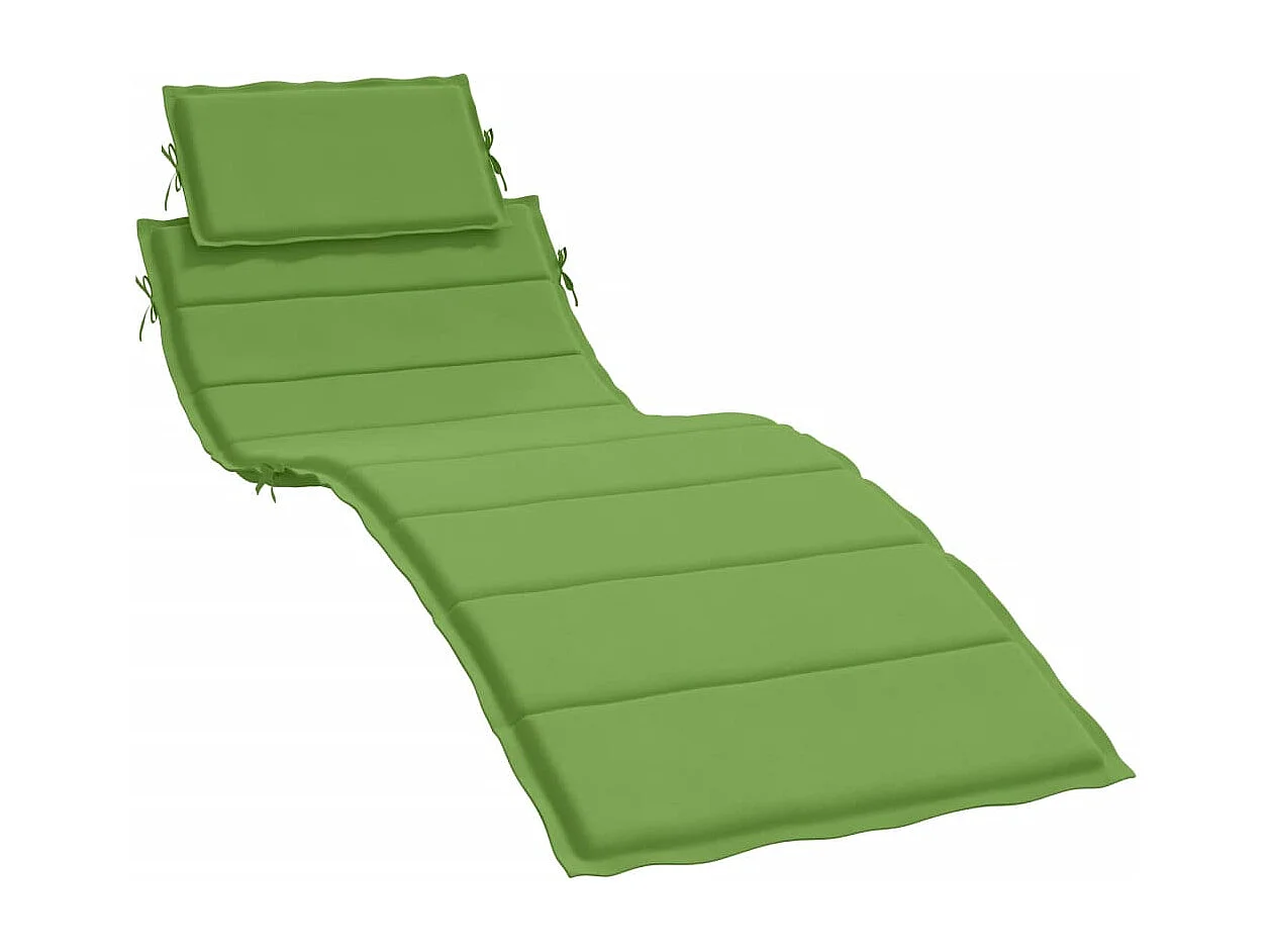 Cuscino per Lettino Prendisole Verde Mélange 186x58x3cm Tessuto