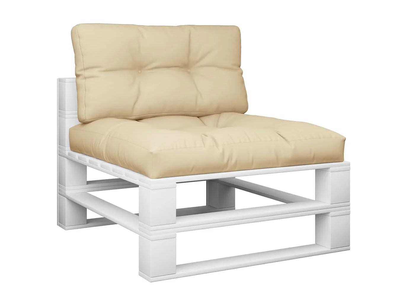 Coussins de palette lot de 2 beige tissu