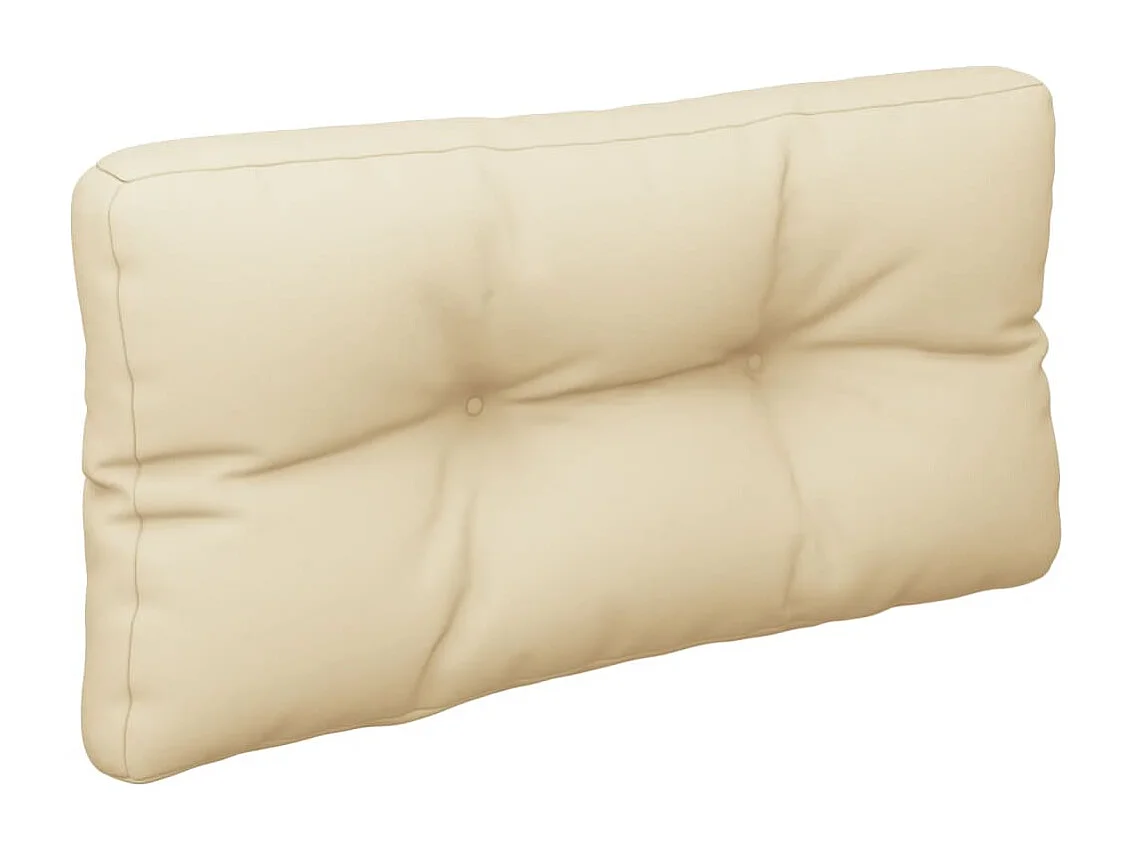 Coussins de palette lot de 2 beige tissu