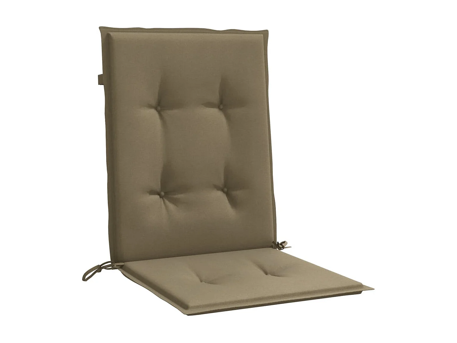 Coussins de chaise à dossier bas lot de 4 taupe mélangé tissu