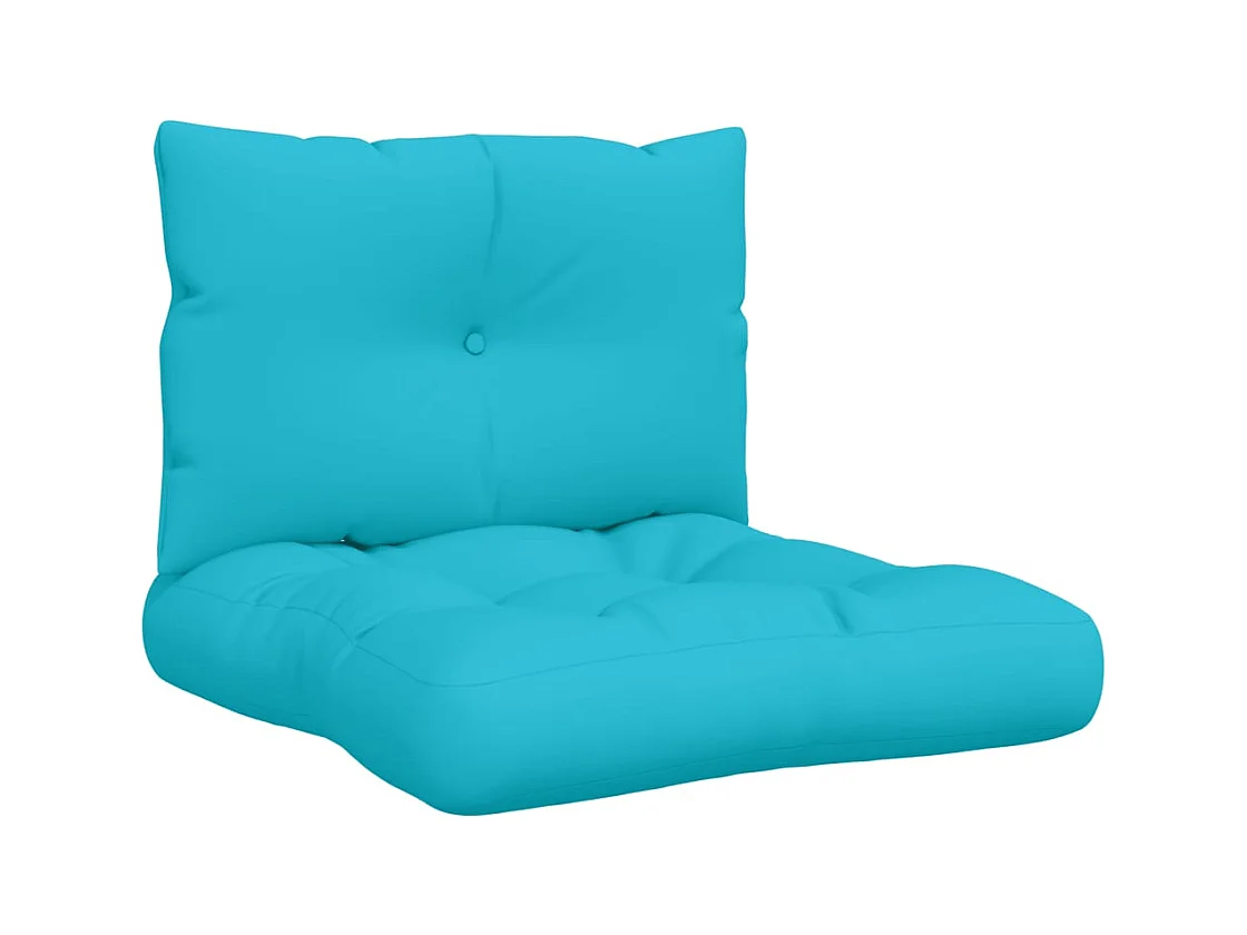 Coussins de palette lot de 2 turquoise tissu Oxford