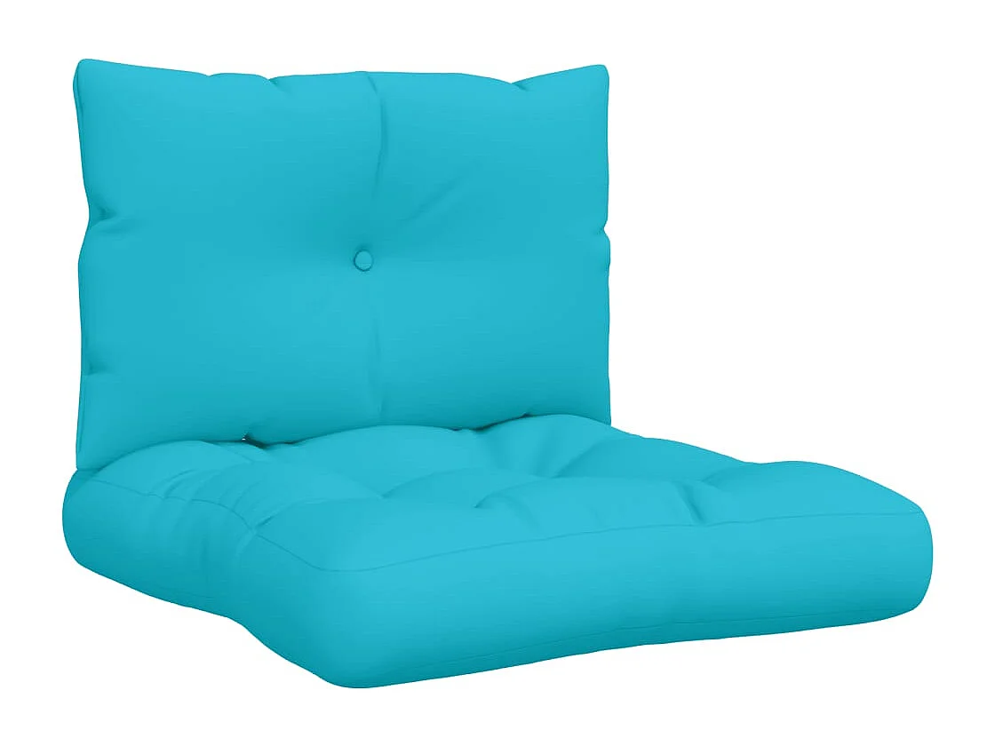 Coussins de palette lot de 2 turquoise tissu Oxford