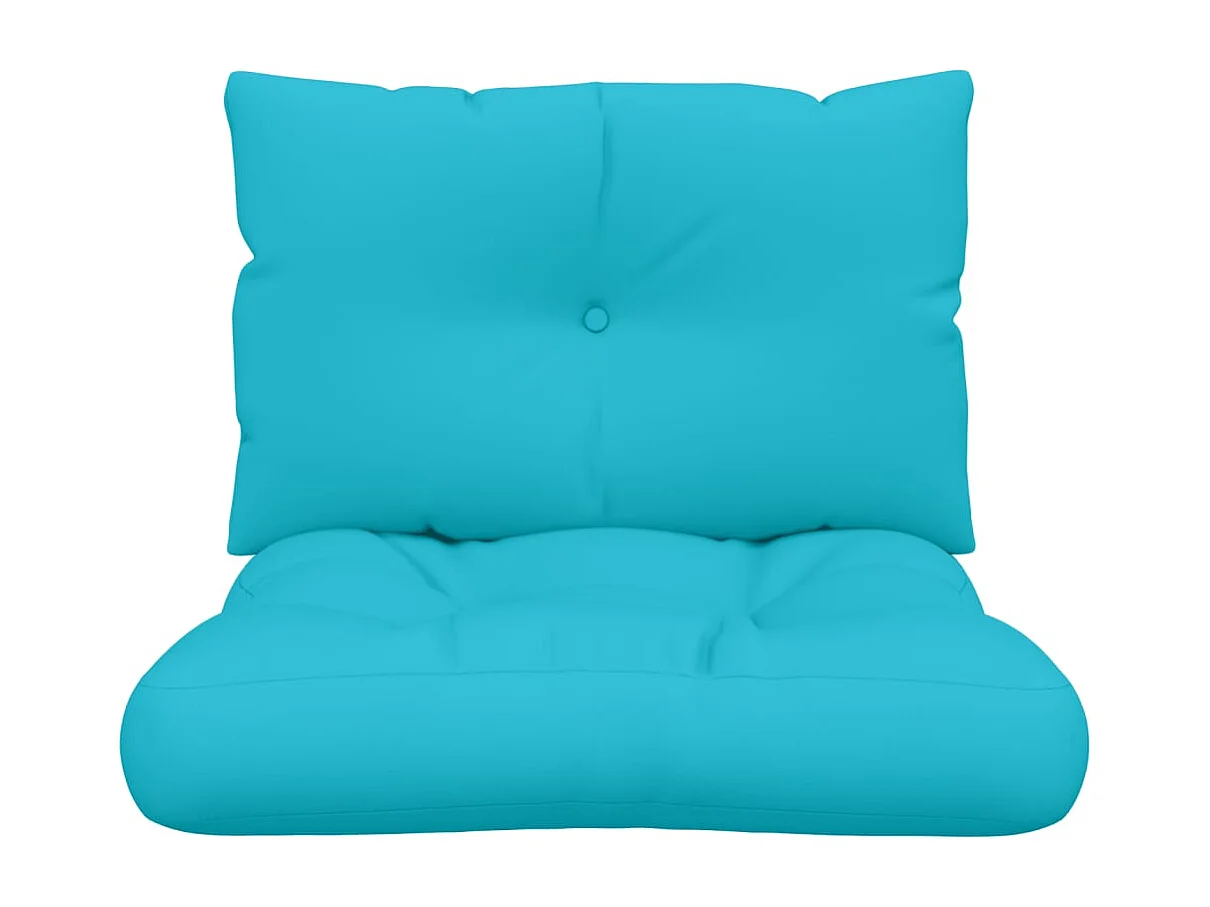 Coussins de palette lot de 2 turquoise tissu Oxford