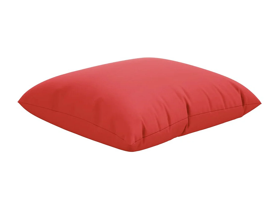 Coussins de canapé lot de 4 rouge 60x60 cm tissu