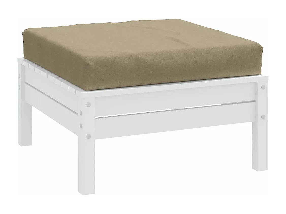 Coussin de palette taupe mélangé 60x60x10 cm tissu