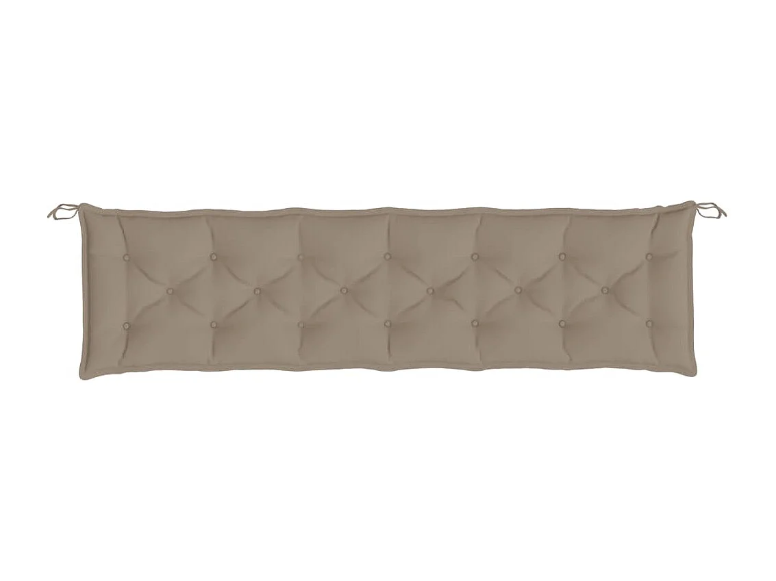 Coussins de banc jardin lot de 2 taupe 200x50x7 cm tissu Oxford