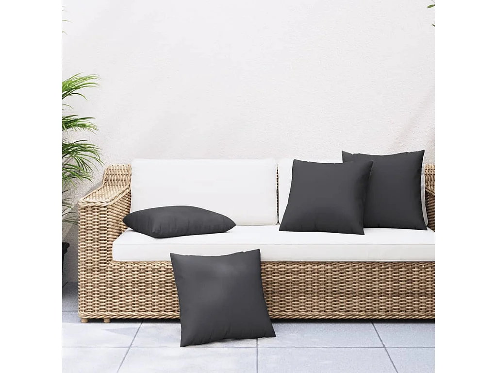 Almofadas de sofá 4 pcs 40x40 cm tecido preto