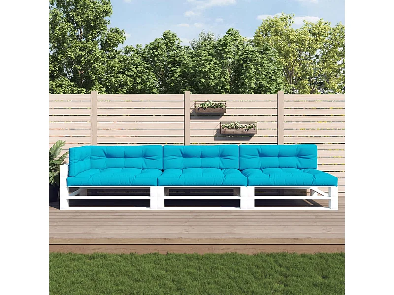 Palettenkissen 7-tlg. Türkis Stoff