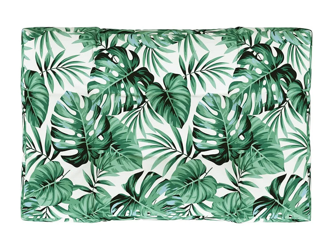 Coussin de palette vert 120x80x12 cm tissu