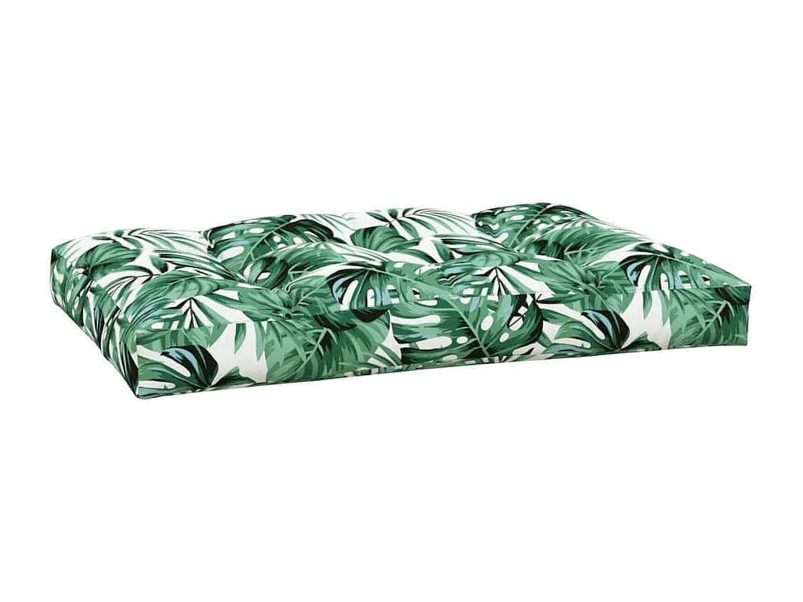 Coussin de palette vert 120x80x12 cm tissu