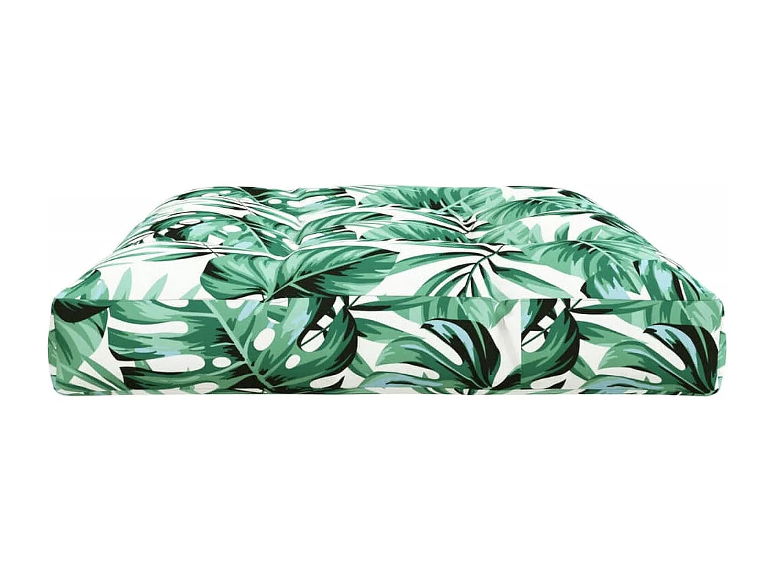 Coussin de palette vert 120x80x12 cm tissu