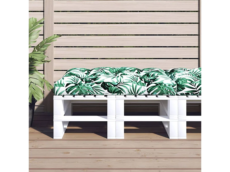 Coussin de palette vert 120x80x12 cm tissu