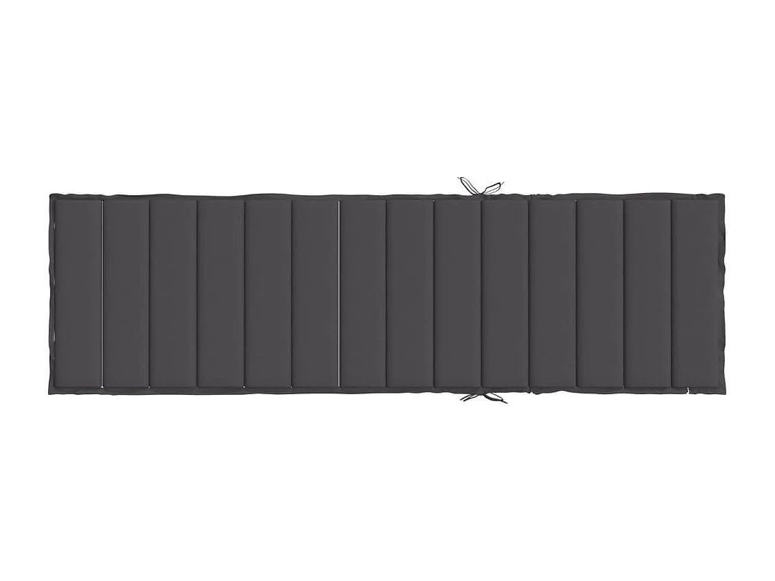 Coussin de chaise longue anthracite mélangé 200x50x4 cm tissu