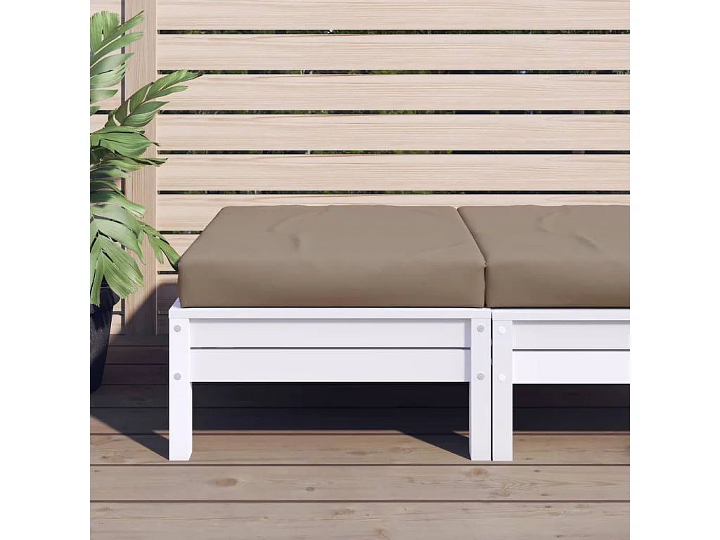 Coussin de palette taupe 60x60x8 cm tissu oxford