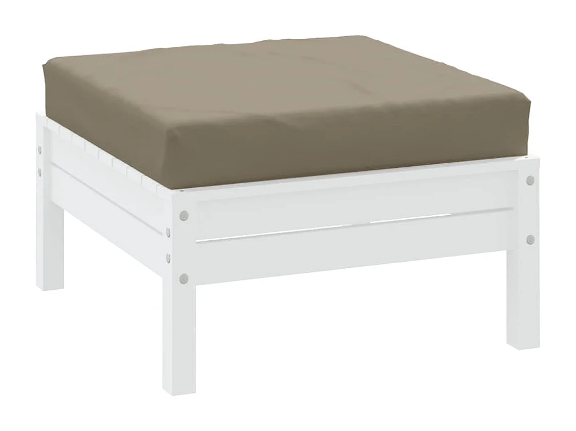 Coussin de palette taupe 60x60x8 cm tissu oxford