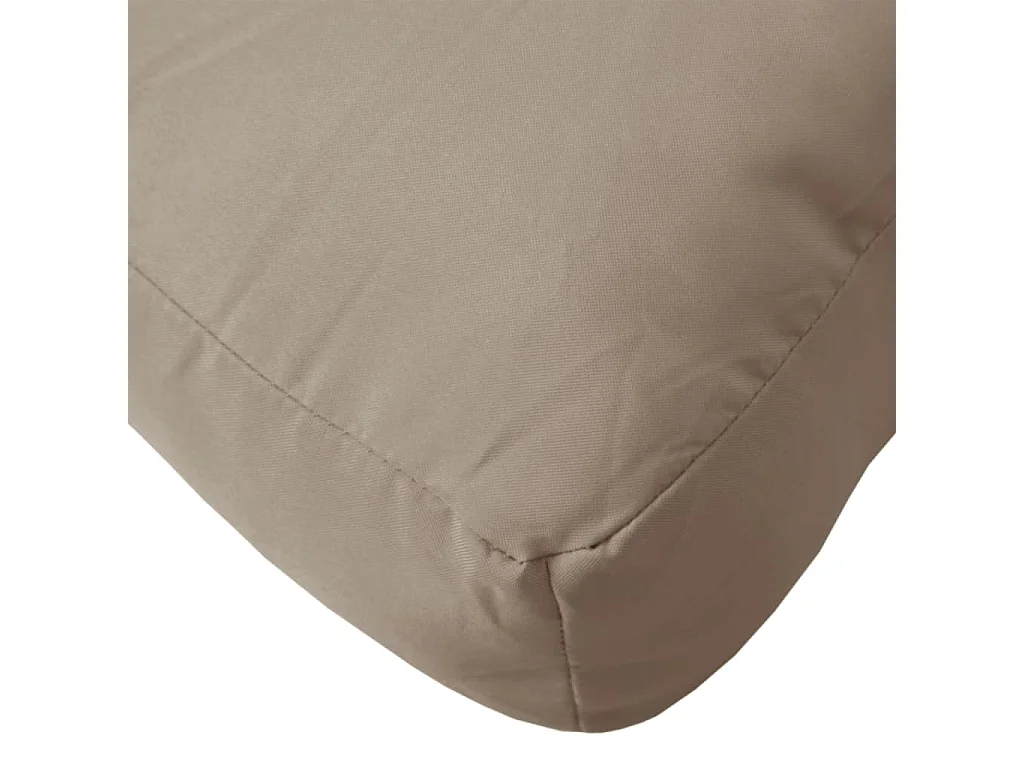 Coussin de palette taupe 60x60x8 cm tissu oxford