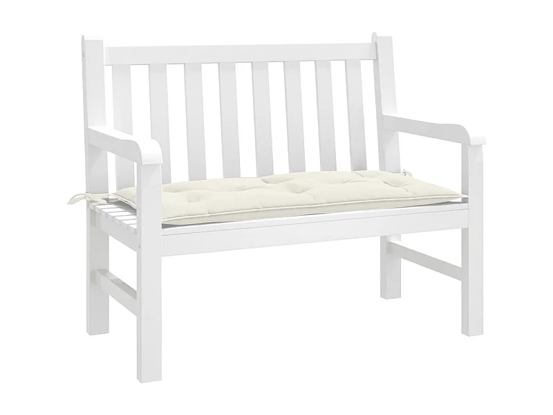 Almofadão banco jardim 100x50x7cm mesclado tecido creme