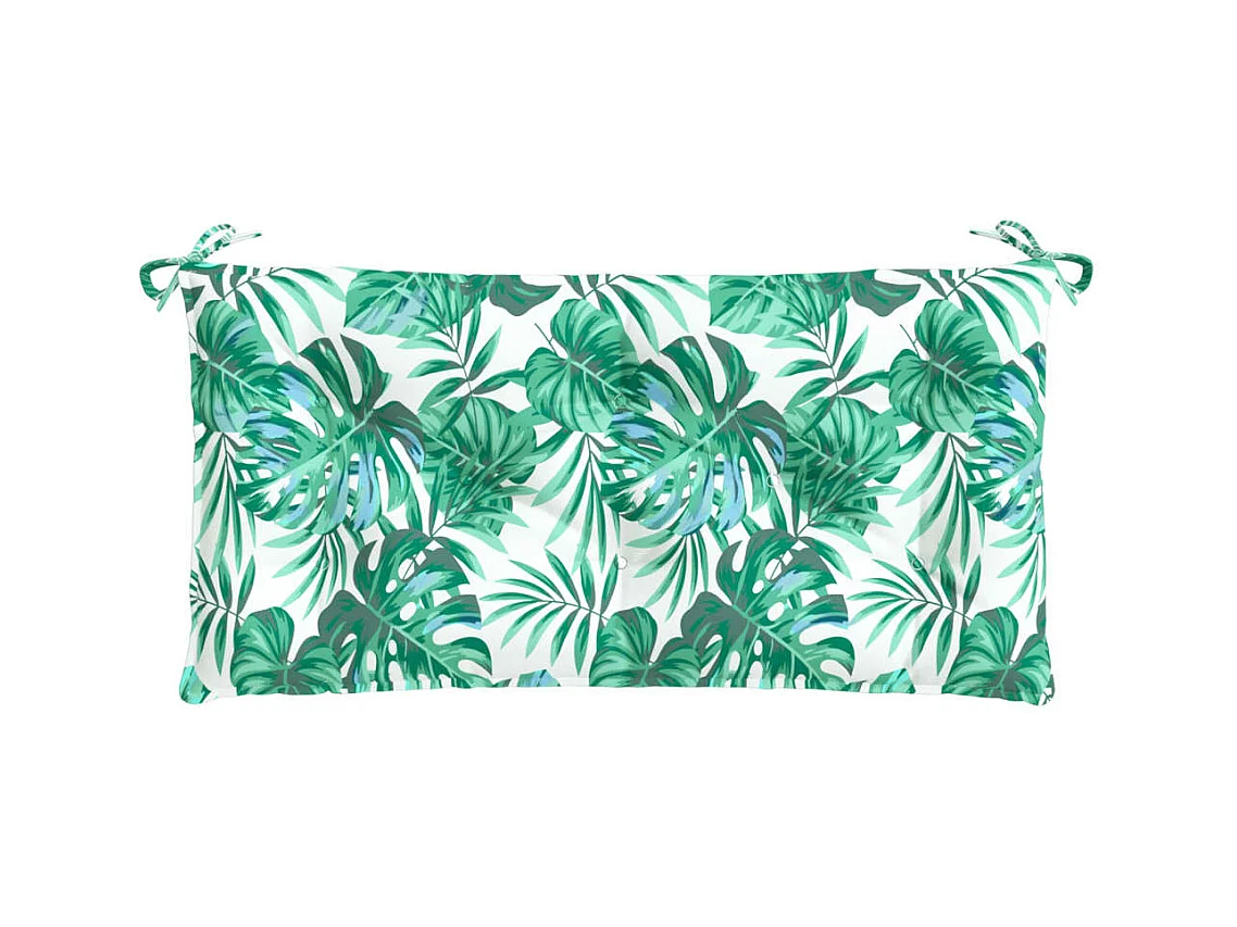 Gartenbank-Auflage Blattmuster 110x50x7 cm Oxford-Gewebe