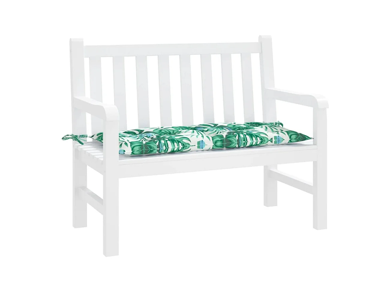 Gartenbank-Auflage Blattmuster 110x50x7 cm Oxford-Gewebe