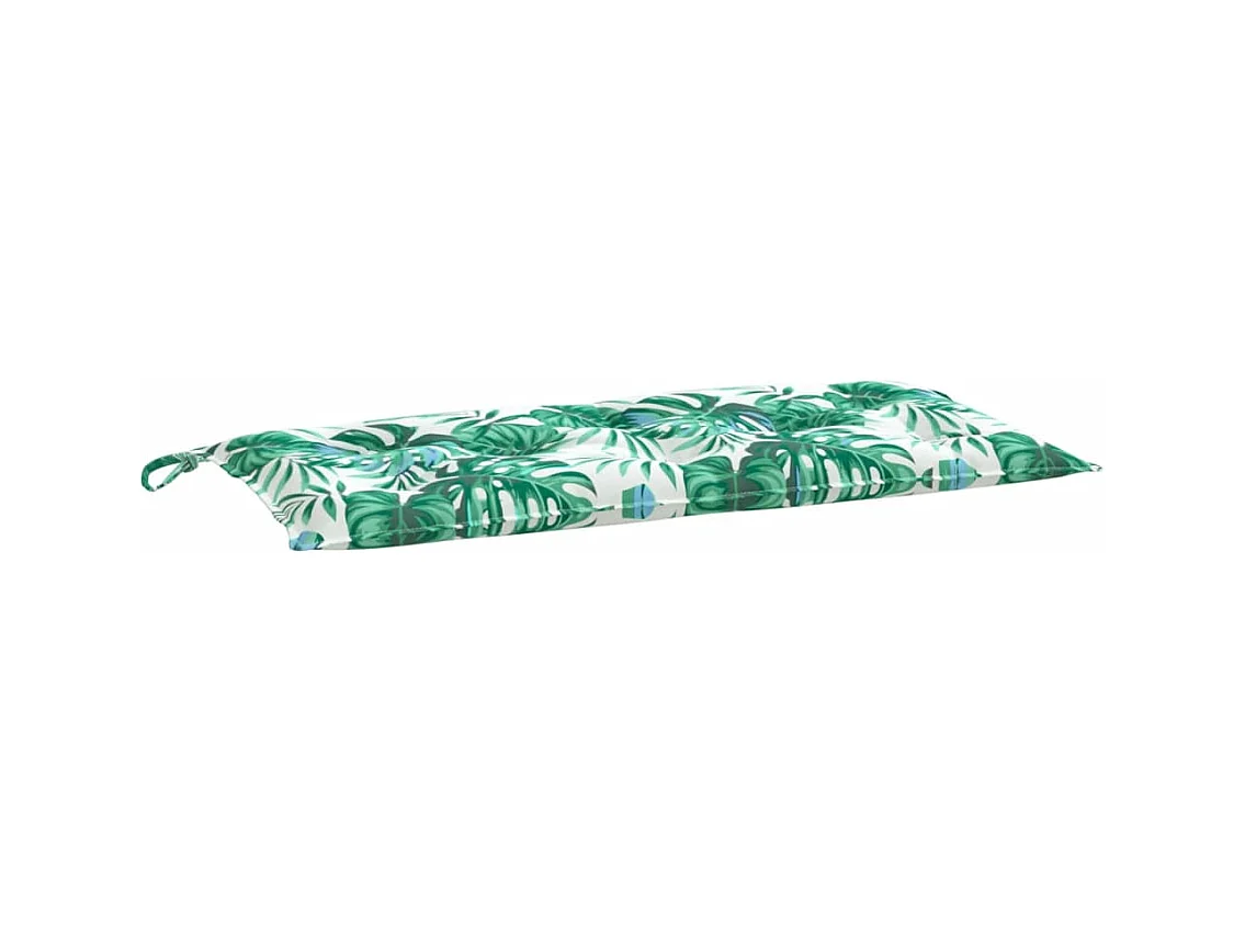 Gartenbank-Auflage Blattmuster 110x50x7 cm Oxford-Gewebe