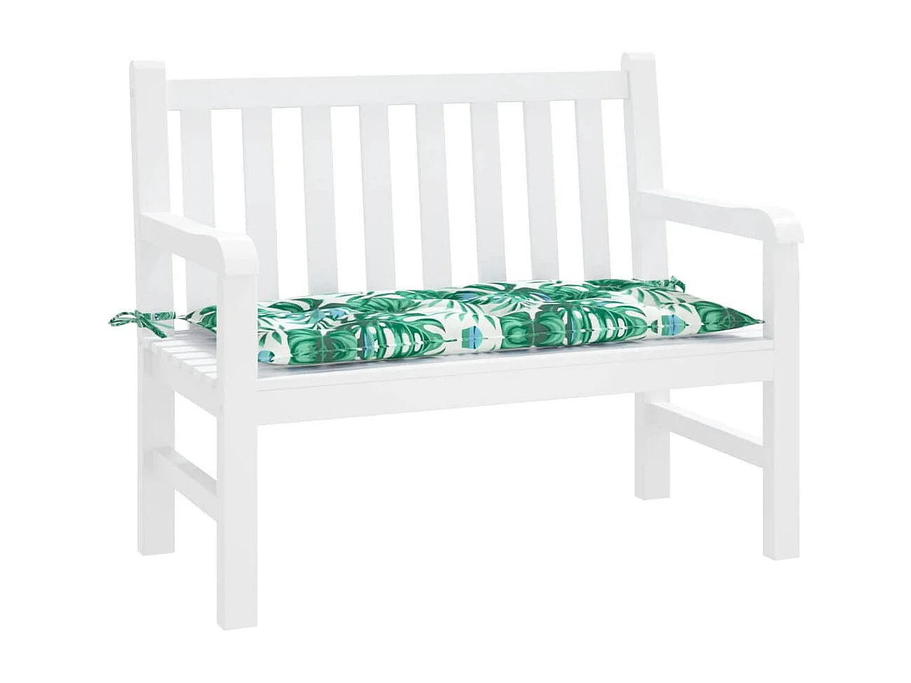 Gartenbank-Auflage Blattmuster 110x50x7 cm Oxford-Gewebe