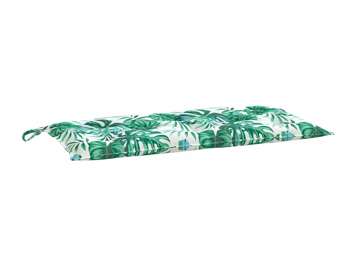Gartenbank-Auflage Blattmuster 110x50x7 cm Oxford-Gewebe