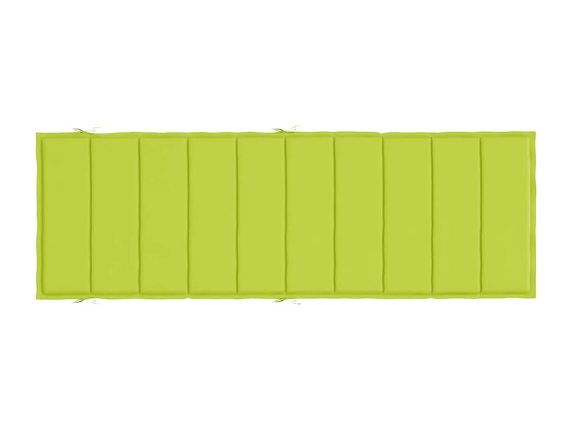 Cuscino per Lettino Verde Intenso 186x58x3 cm in Tessuto Oxford