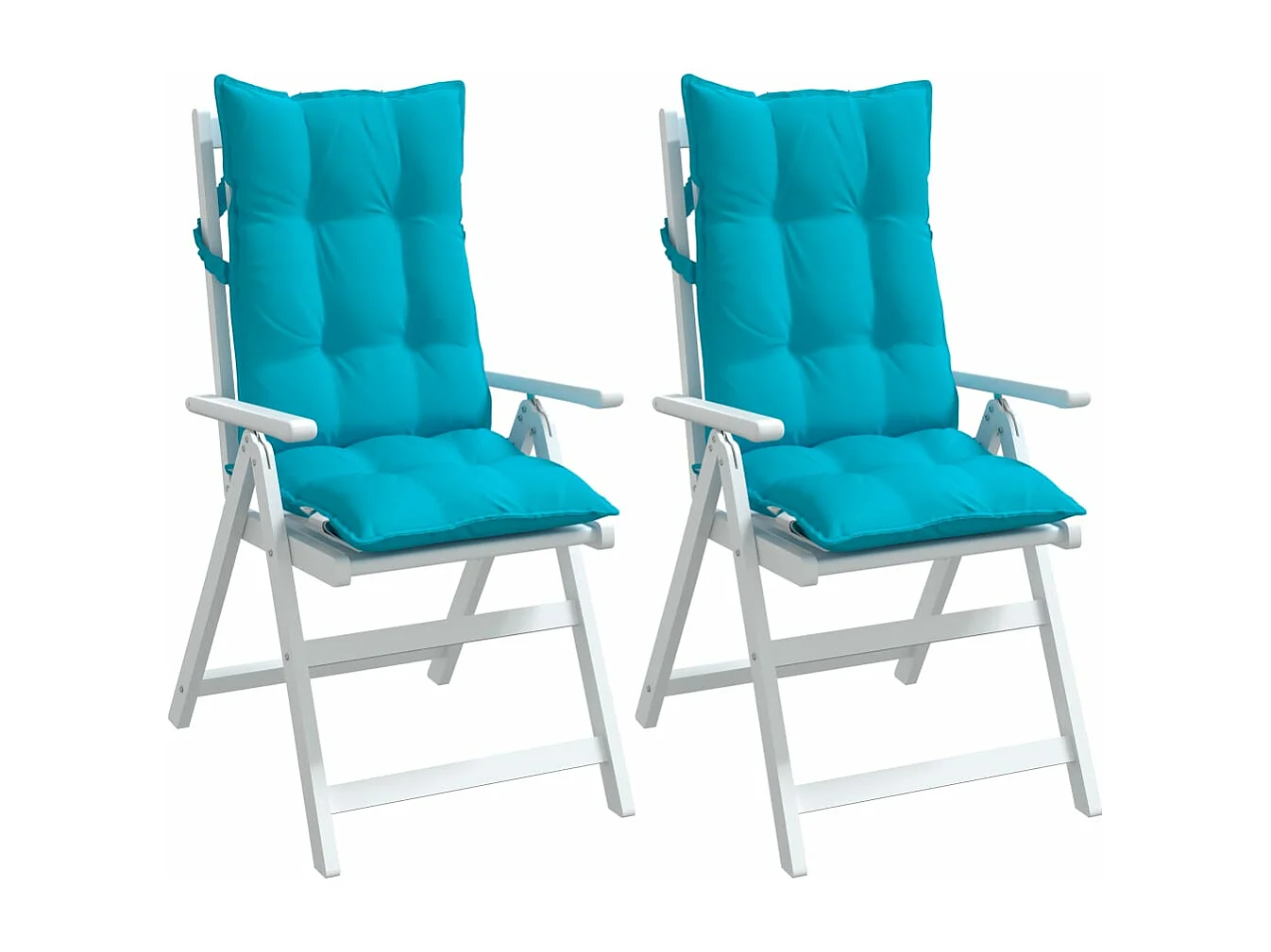 Coussins de chaise à dossier haut lot de 2 turquoise