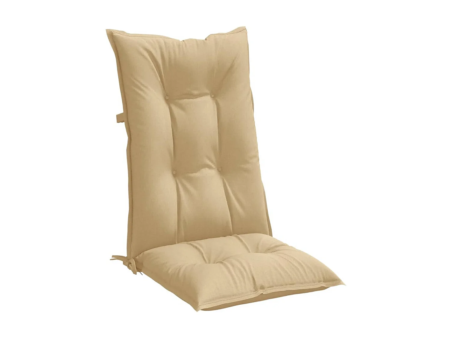 Coussins de chaise à dossier haut lot de 2 beige mélangé tissu
