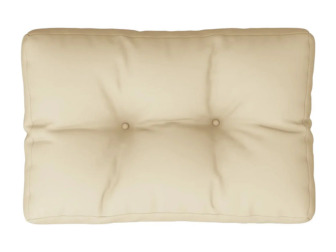 Coussin de palette beige 50x40x12 cm tissu