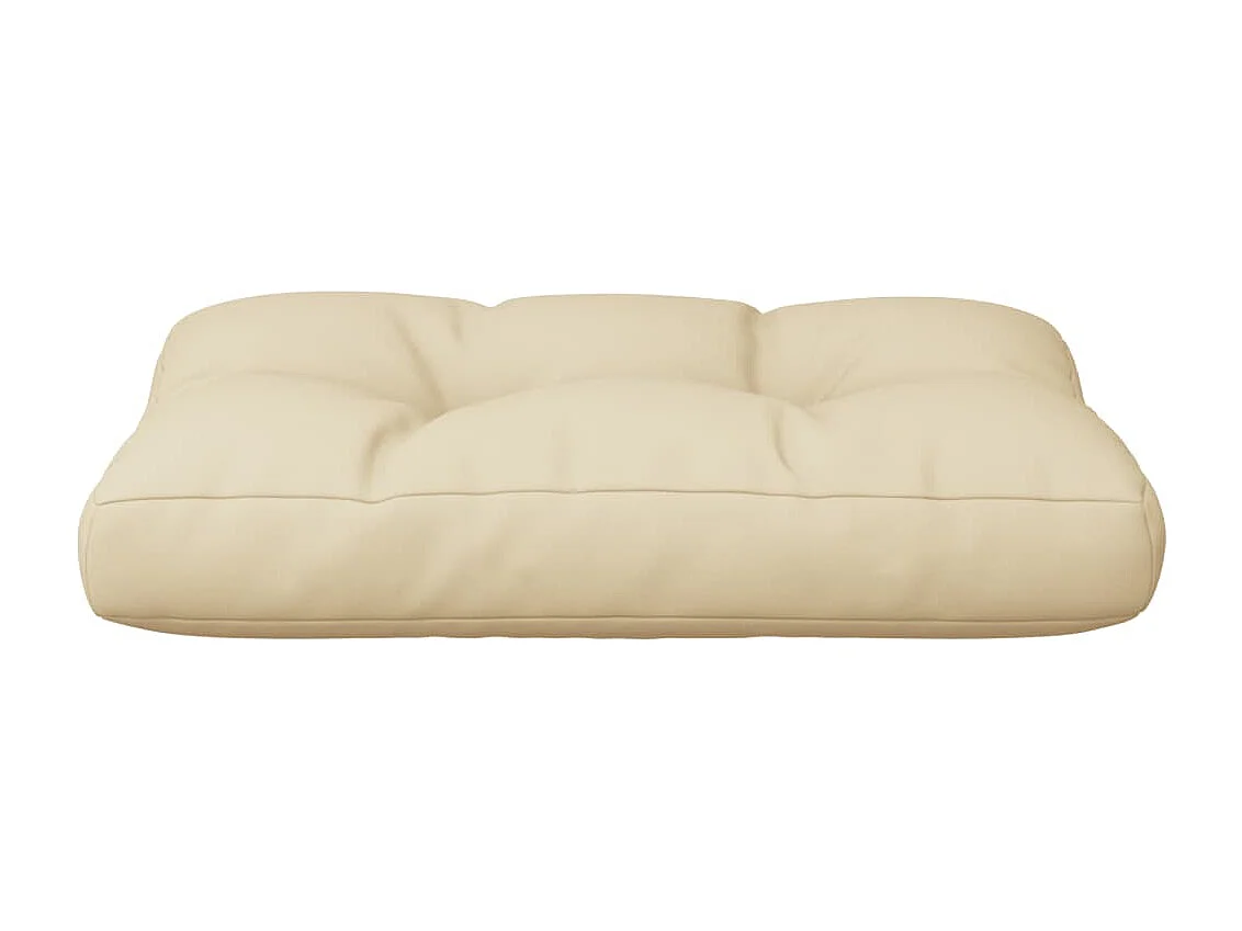 Coussin de palette beige 50x40x12 cm tissu