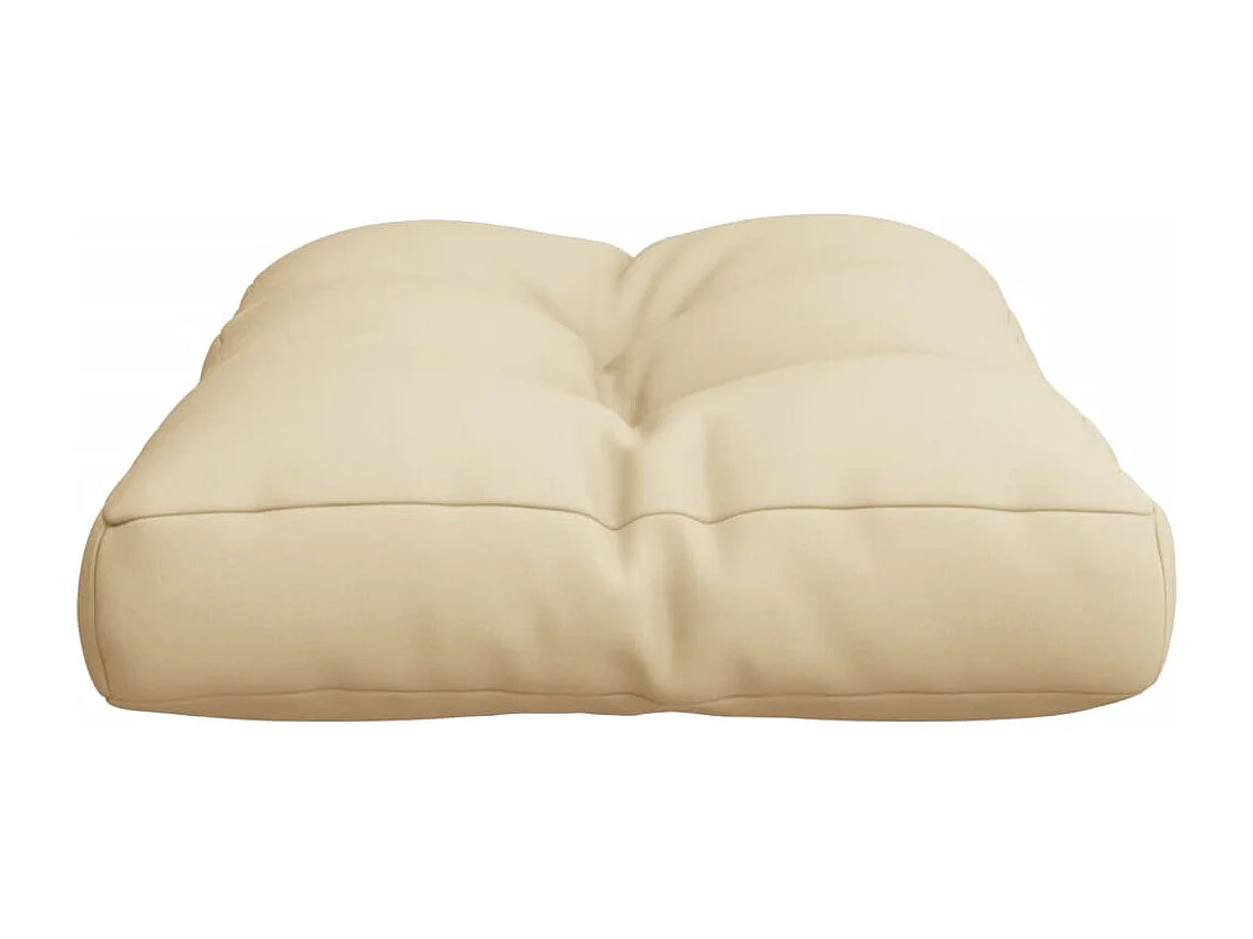 Coussin de palette beige 50x40x12 cm tissu