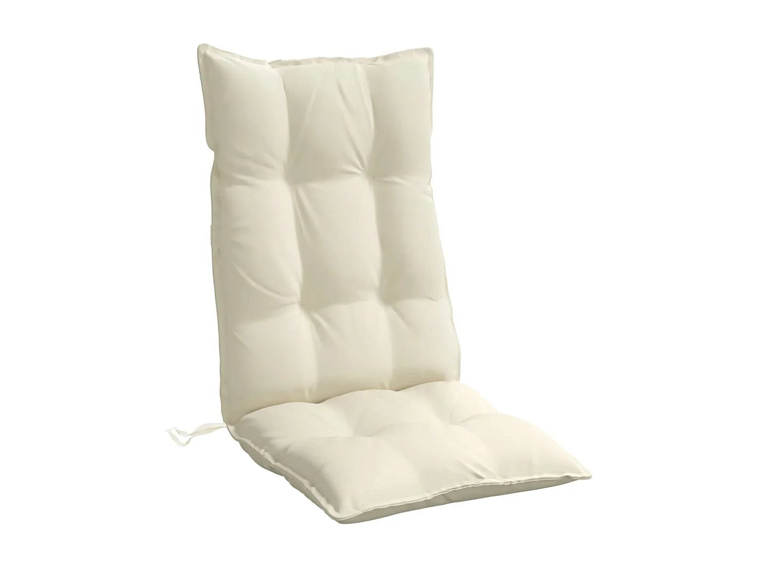 Almofadões p/ cadeira encosto alto 4pcs tecido oxford cor creme