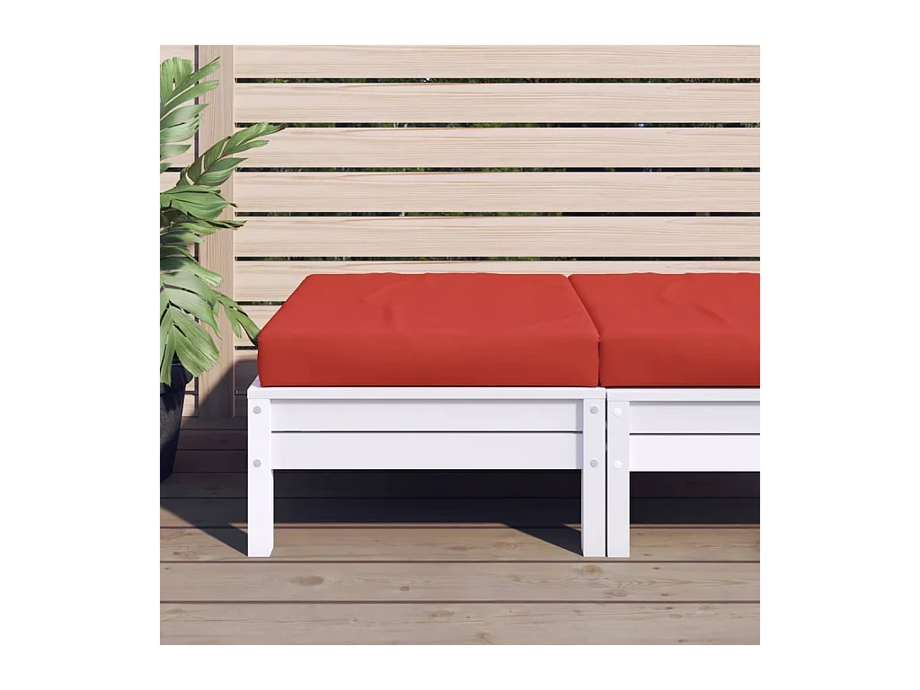 Coussin de palette rouge 60x60x8 cm tissu oxford