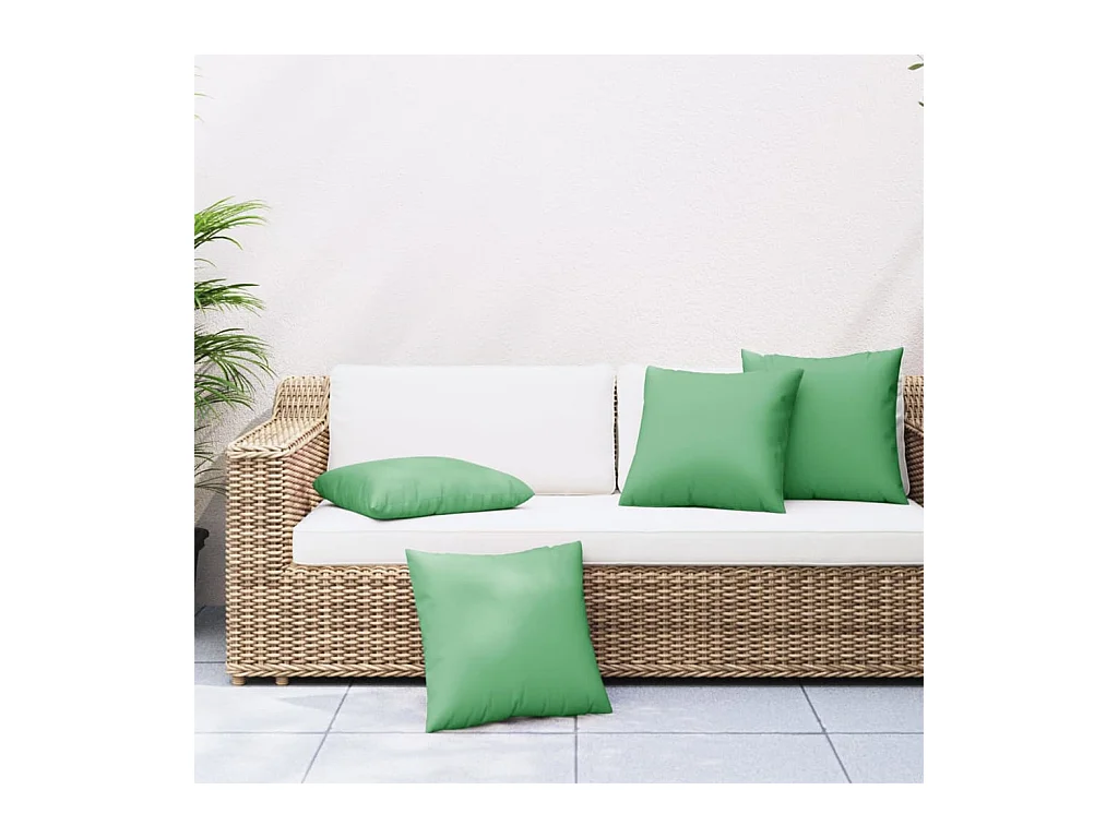 Cuscini per Divano 4 pz Verdi 60x60 cm in Tessuto