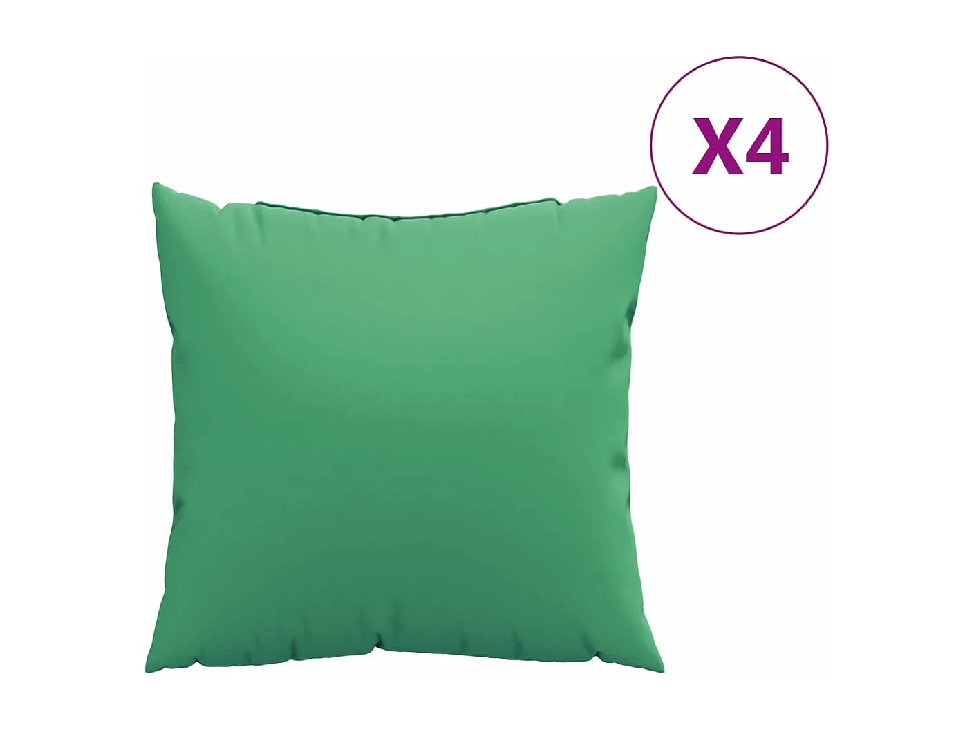 Coussins de canapé lot de 4 vert 60x60 cm tissu