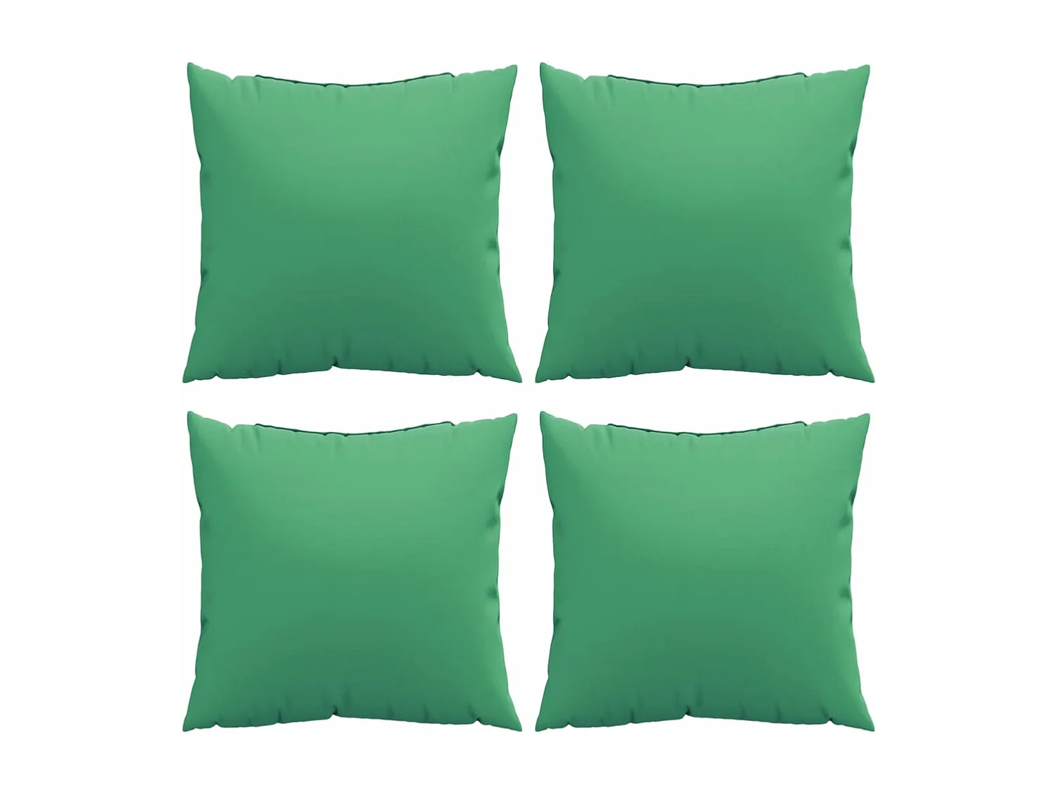 Coussins de canapé lot de 4 vert 60x60 cm tissu