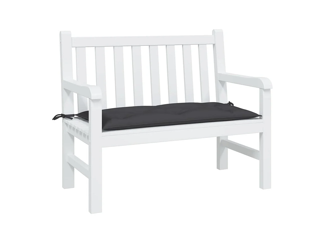Cuscino per Panca Nero 100x50x7 cm in Tessuto Oxford