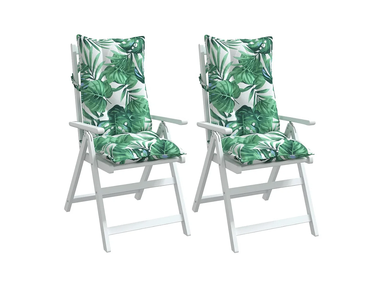Almofadões p/ cadeira encosto alto 2 pcs tecido oxford folhas